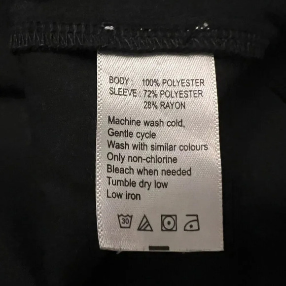 Calligraphie‎ Black Tie Front Tunic Balloon Burnout Velvet Sheer Sleeve Size XS - Picture 12 of 12